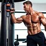 ** A determined fitness trainer motivating a client during an intense workout session, showcasing dedication and commitment to health goals. The scene is energetic, capturing the essence of a personalized training session in a modern gym setting.

**